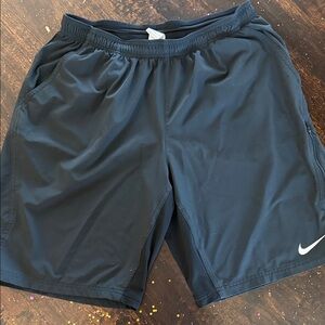 Nike Black Men's Athletic Shorts with White Swoosh